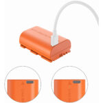 SmallRig 4968 LP-E6NH USB-C Rechargeable Camera Battery (Orange) - Image 3