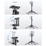 Ulanzi MT-44 B Dual Mate Selfie Stick Mini Tripod with Remote (Black) - Image 3